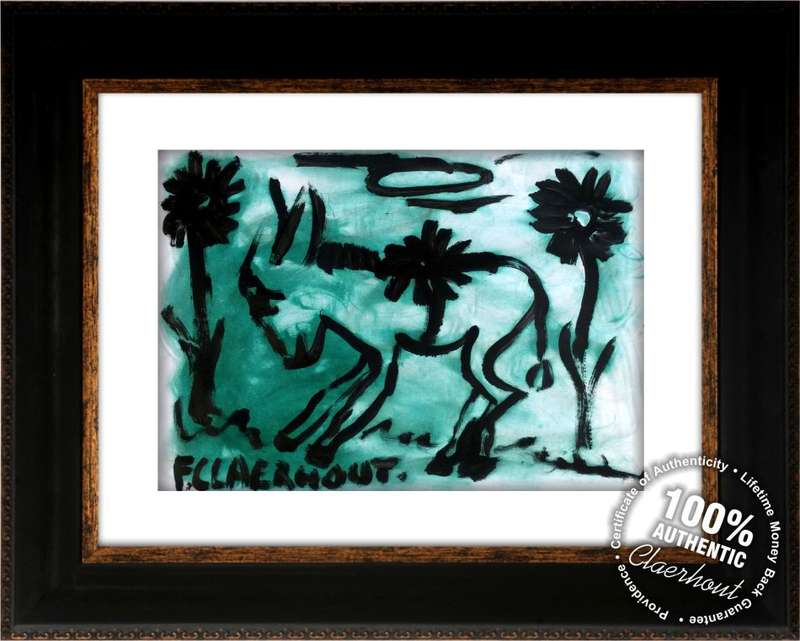 Frans Claerhout - Donkey! - Acrylic, LAST OF MY COLLECTION! Great Investment Art! Signed & Dated!