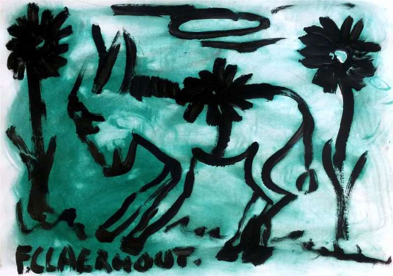 Frans Claerhout - Donkey! - Acrylic, LAST OF MY COLLECTION! Great Investment Art! Signed & Dated!