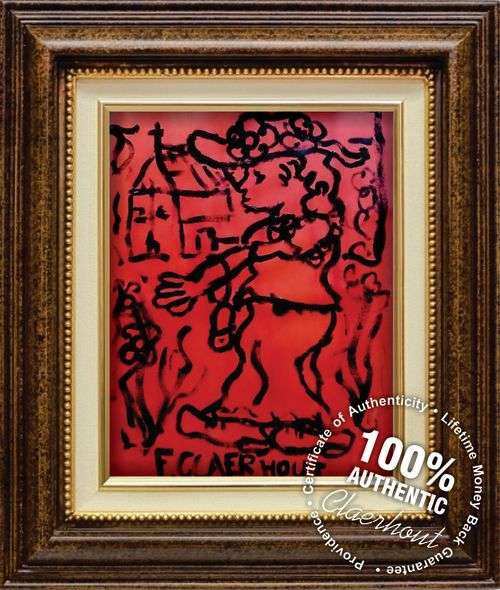 ENORMOUS Frans Claerhout - "Kerk toe" - 102cm x 72cm - Signed & dated on back with COA.