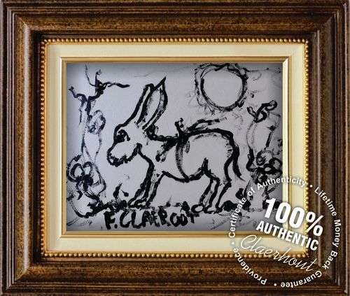 Frans Claerhout - Donkey - Great Investment Art! Signed on back and comes with COA.