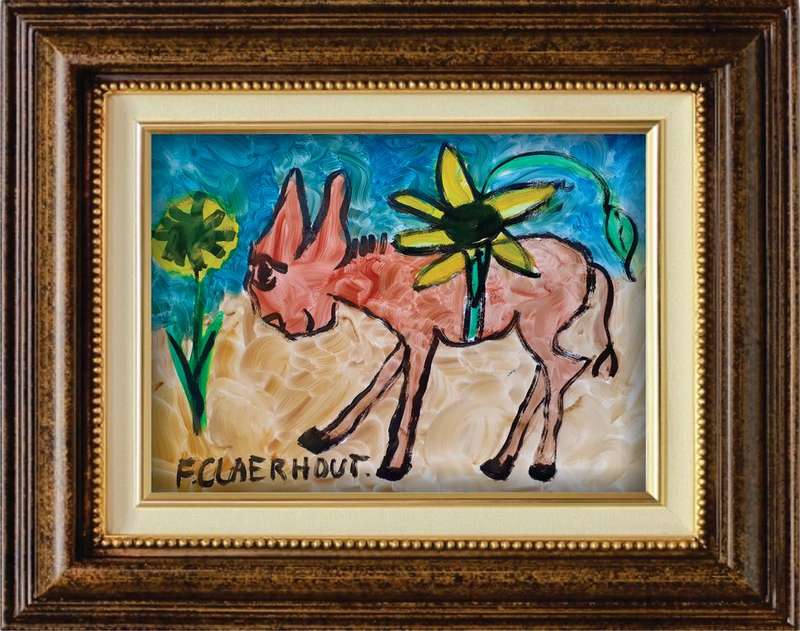 Frans Claerhout - DONKEY - HUGE!!!! Great Investment Art!!!! Signed on back and comes with COA.