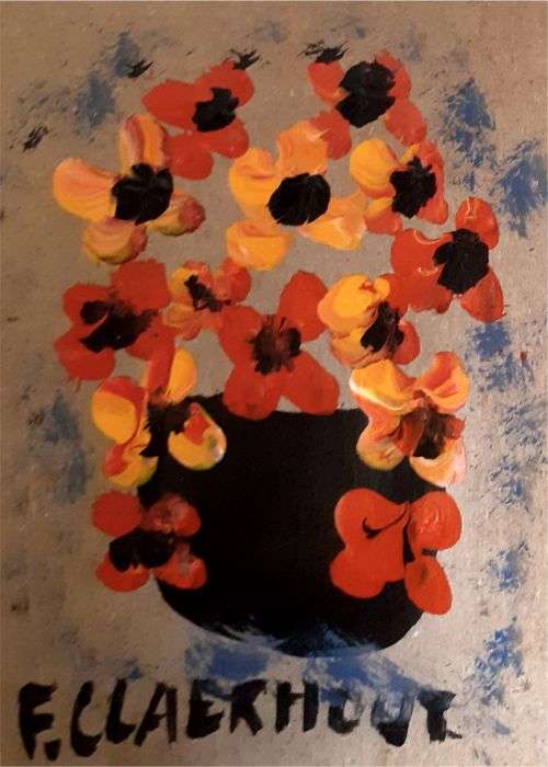 Frans Claerhout - Original Oil On Paper - Small - Signed and dated.