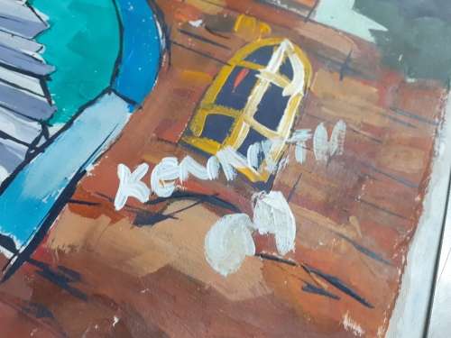 KENNETH MURADZIKWA - Huge Acrylic Piece!!! Excellent fantasy piece for Boy / Girl / Play Room!!!