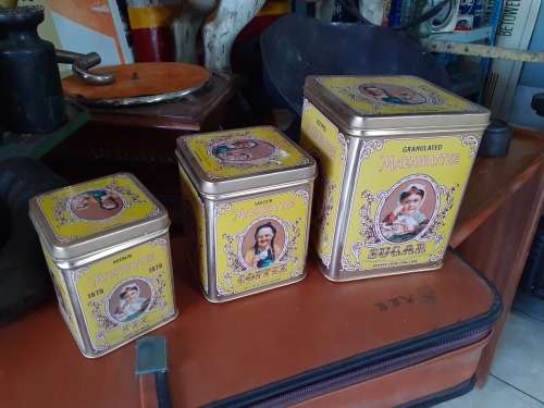 Mazawattee Tee, Coffee and Sugar Tins