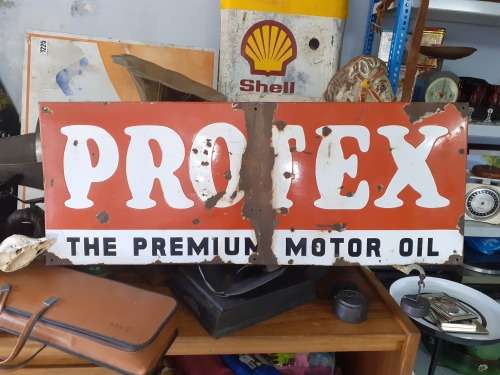 Wow!!! Protex Oil Porcelain Enamel Sign!!!