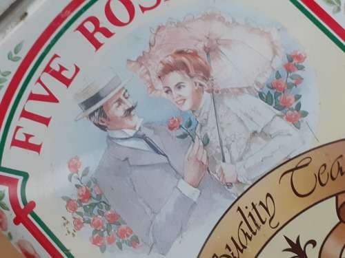 Collection of 4 Vintage Vyf Rose Afrikaans / English Tea Tins