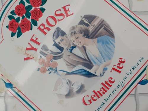 Collection of 4 Vintage Vyf Rose Afrikaans / English Tea Tins