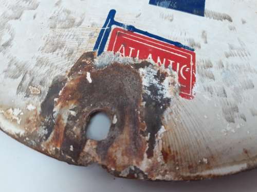 Vintage Porcelain Enamel ATLANTIC Sign! MAKE AN OFFER!!!