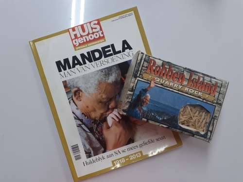 MAKE AN OFFER!!! Signed Robben Island Rock and Huisgenoot Gedenkboek