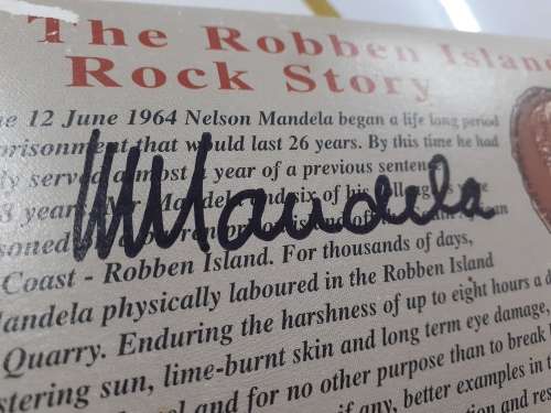 MAKE AN OFFER!!! Signed Robben Island Rock and Huisgenoot Gedenkboek