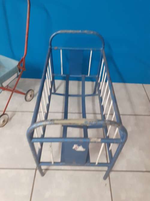 Vintage Toy Set, push pram and sleeping cot