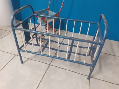 Vintage Toy Set, push pram and sleeping cot