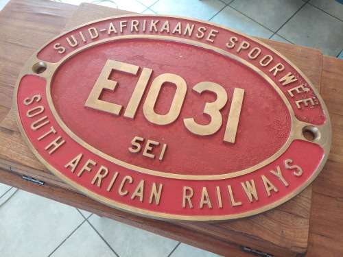 Vintage Solid BRASS SAR locomotive numberplate - MAKE AN OFFER!!!
