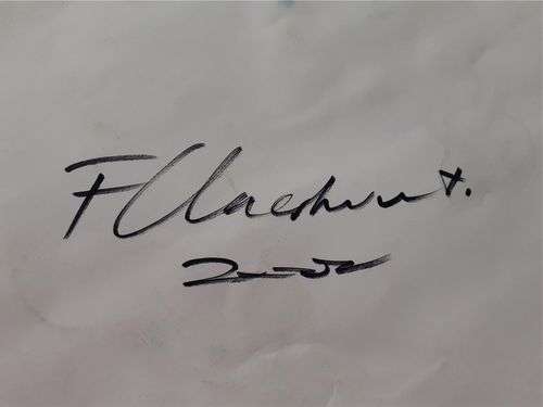 Frans Claerhout - FLOWERS - Acrylic on paper. Signed and dated on back with COA