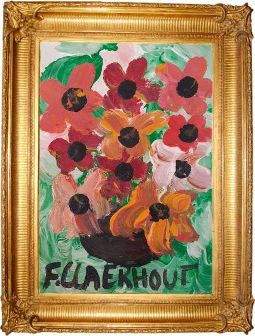Father Frans Claerhout - FLOWERS - Acrylic (COA Included)