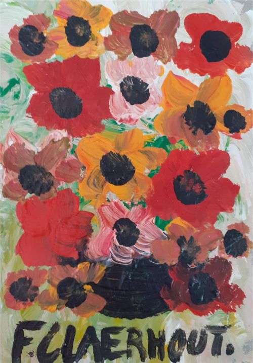 Father Frans Claerhout - FLOWERS - Acrylic (COA Included)