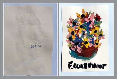 Frans Claerhout - Thick Acrylic on Paper - Unframed with COA, signed on the back