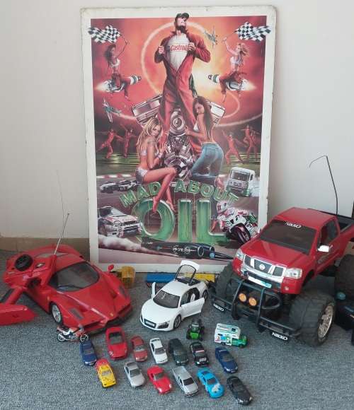 Collectable Sign & Toy Car Lot!!! All for 1 bid!!!