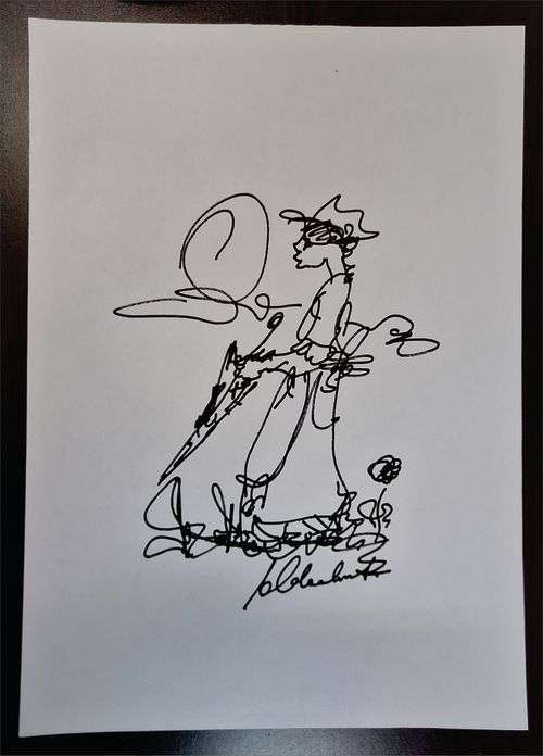 Frans Claerhout - Original Ink Sketch