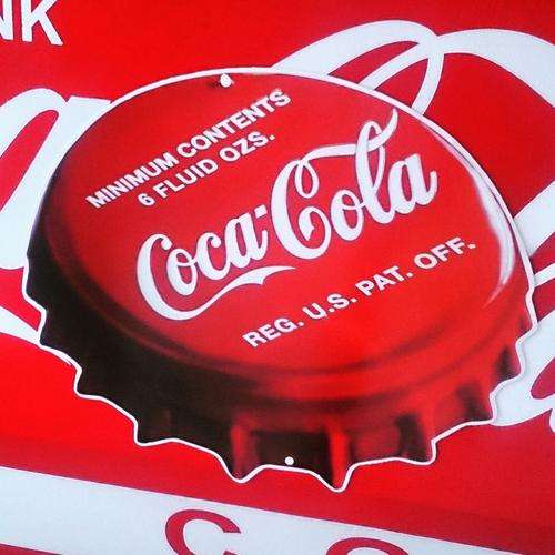 Awesome Coca Cola Bottle Cap Magnetic Sign!