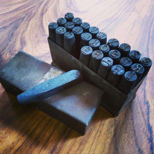 Vintage Steel Punch Stamp Die Set Metal