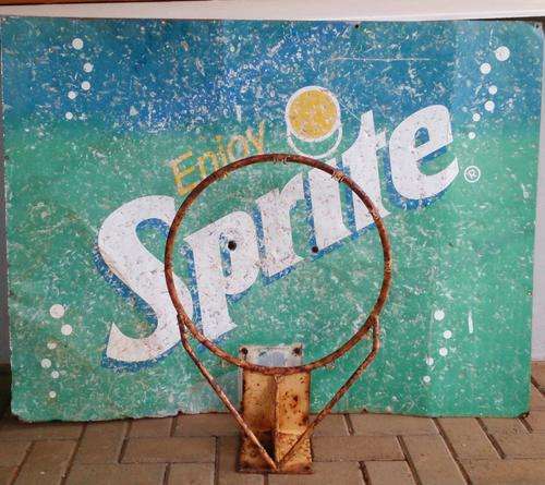 WOW!!! 100% Original Vintage Sprite Basketball Sign & Hoop!!!