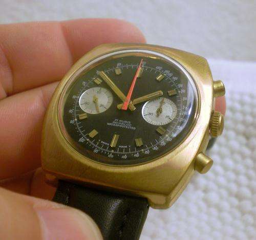 1970's LANCO chronograph manual wind, gold plated, gents watch - Serviced