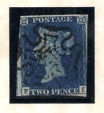 1840 TwoPenny Blue in Fine used condition - in folder but easily removed - PRICE REDUCED!!!