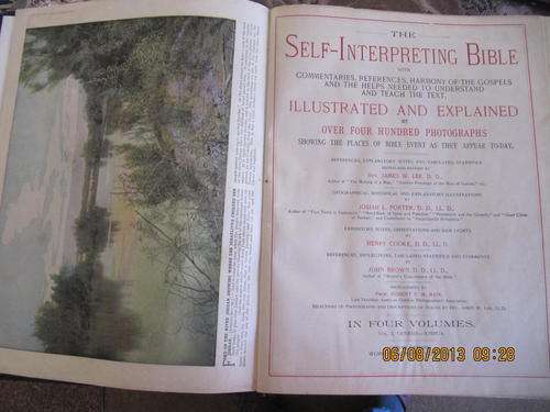 1896 - The Self-Interpreting Bible - 4 volumes