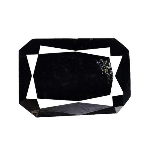Beautiful 0.83ct Natural Earth Mined Black Radiant Cut Diamond.Stunning. Untreated