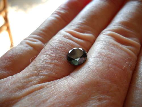 2.32ct 100% Natural Earth Mined Black Round Cut Diamond.Stunning. Untreated Unheated
