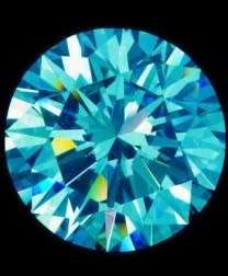 2.97ct round cut blue Moissanite Lovely