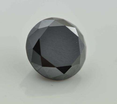 Beautiful Huge 7.82ct Certified Black Diamond Round Cut. Free Certificate
