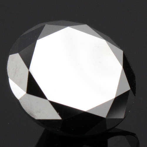Beautiful Huge 6.3ct Certified Black Diamond Round Cut