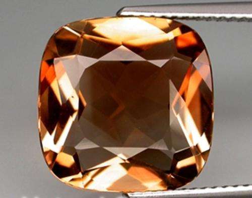 Extremely Rare 11.02cts Beautiful Natural Imperial Bonze/Brown Cushion Cut Topaz. With Certificate