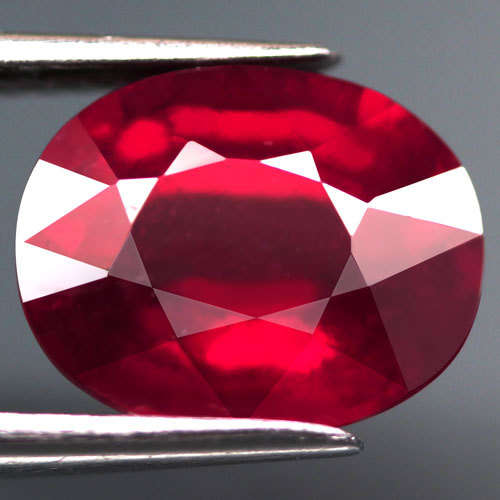 4.19ct Dazzling Natural 100% Top Blood Red Oval Cut Ruby