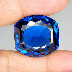 !!WOW!! 32.87ct STUNNING LONDON BLUE TOPAZ. CUSHION CUT.