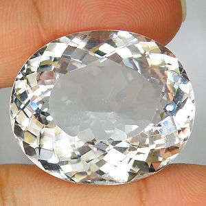 !!D'S WHOPPER LIST!! 49.73ct STUNNING WHITE CRYSTAL QUARTZ. OVAL  CUT.