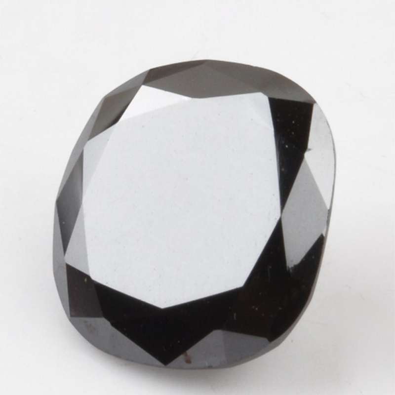 Beautiful Certified 9.50ct Natural Moissanite Black . Cushion Cut. AAA Quality