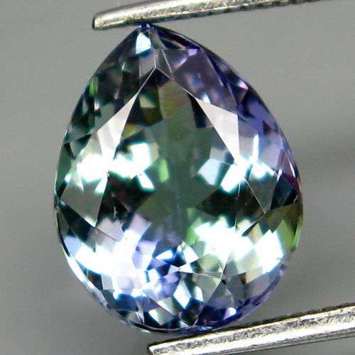 Stunning 2.70ct 100% Natural Clean Pear Shape Top Multi Colour Tanzanite,