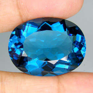 34.75ct Dazzling Oval Cut London Blue Topaz, Oval Cut.