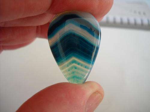 27.50ct STUNNING NATURAL ONYX DESIGNER. PEAR CABOCHON CUT.