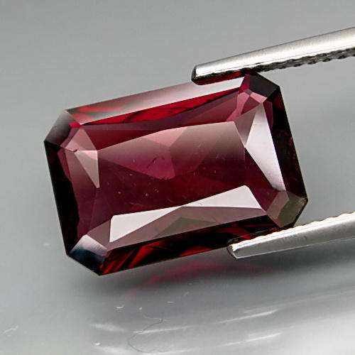 6.08ct Certified Unheated Untreated 100% Natural Emerald Cut Slight Purplish Cherry Red Spinel.