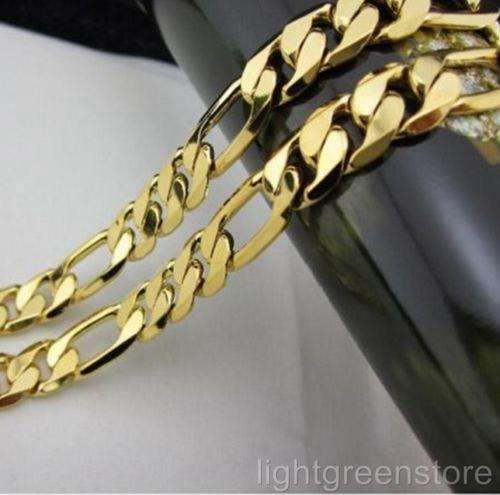 Fashion Jewelry Mens 600mm 72g 18k Yellow Gold Filled Necklace. Lovely
