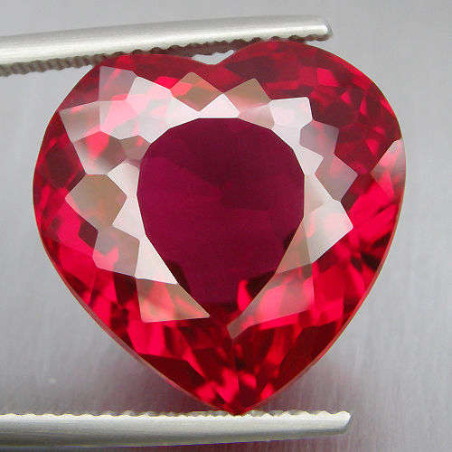 12.90ct Dazzling Heart Shape Cut Rasberry Red Topaz,