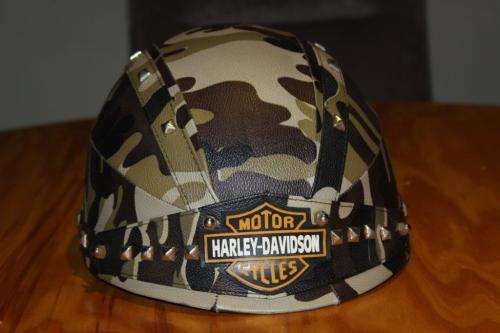 A BADASS Original Harley Davidson Camo half face helmet in excellent condition!!!