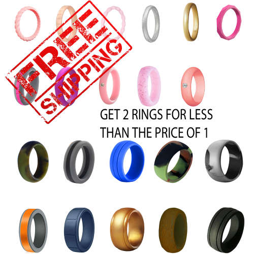 Silicone Rings - 2 Pack Bundle - FREE SHIPPING