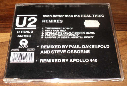 U2 - Even Better Than The Real Thing (Remixes) (CD single)