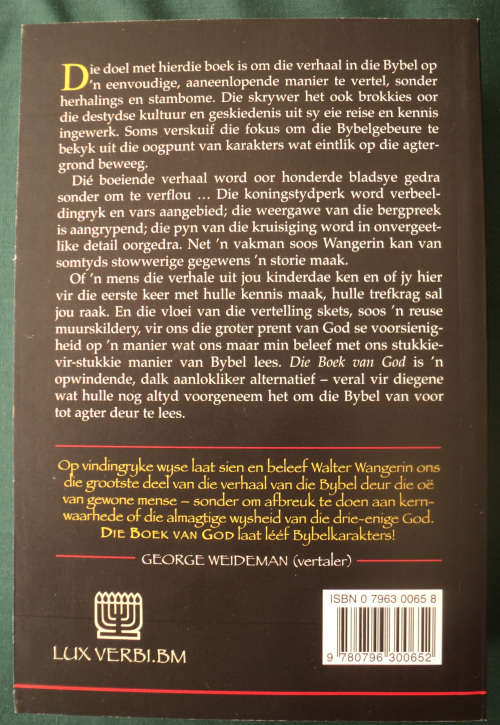 Die Boek van God - Die verhaal van die Bybel: 'n Roman deur Walter Wangerin