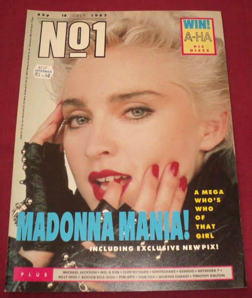 Madonna - No 1 (Number One) magazine - 18 July 1987 issue